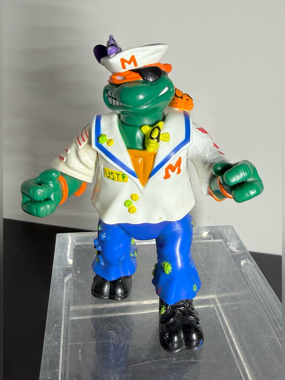 Vintage 1991 TMNT Midshipman Mike Action Figure - Playmates Toys